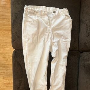 Otto tto white pants, small, Korean brand straight leg